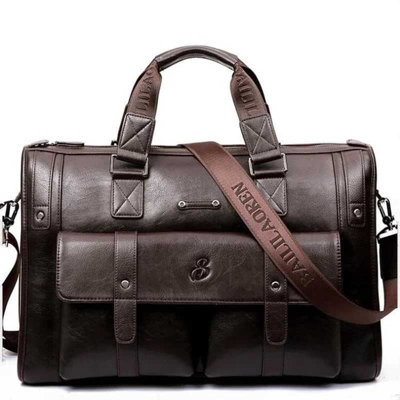 2024 New Luxury Leather Business Mens Briefcase Male Shoulder Bag Brand Men Messenger Bag Travel Computer Bag 14 156 Inch W251022
