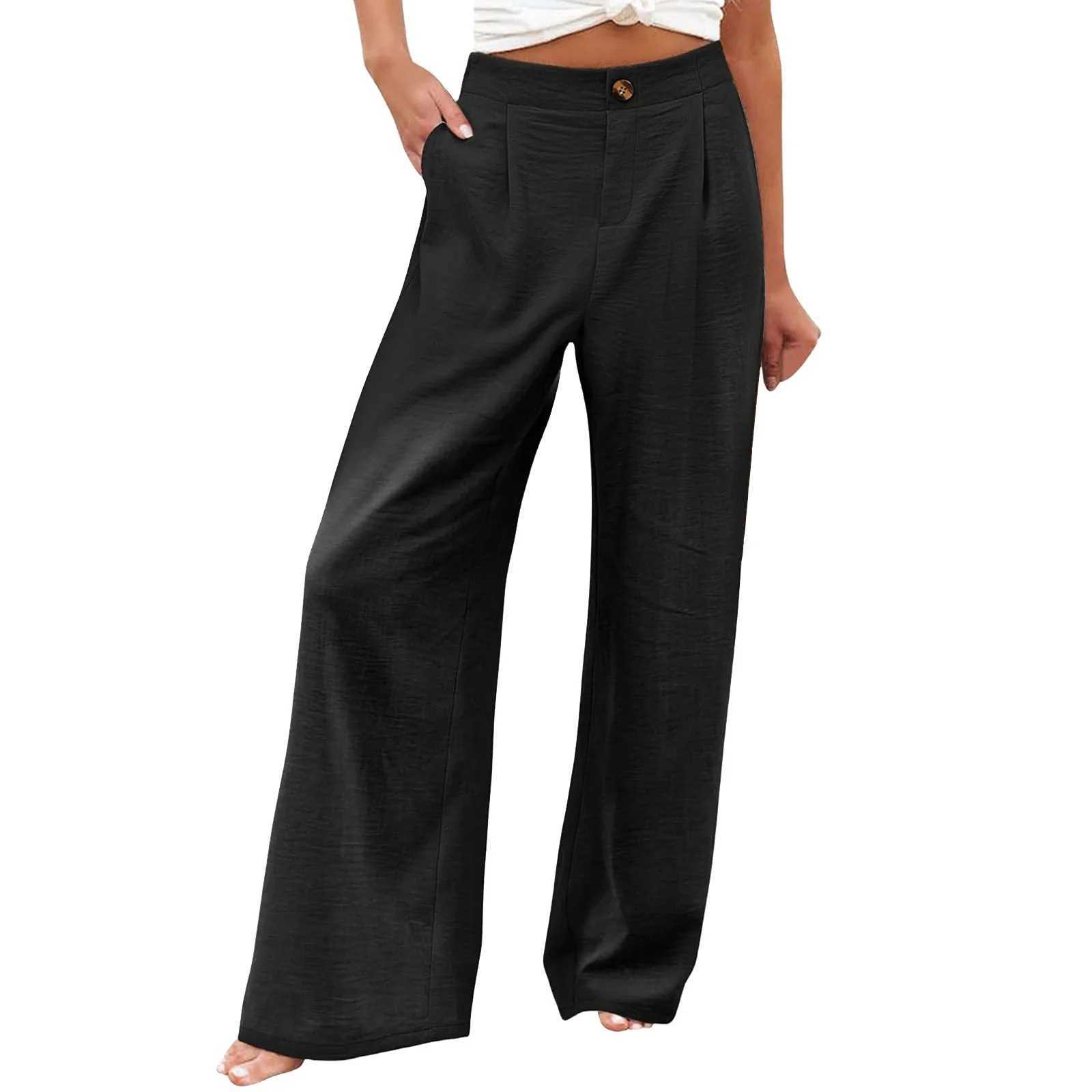 Women High Waist Wide Leg Striped Pants Fashion Button Casual Beach Pants Summer Loose Palazzo Trousers Y2k Lounge StreetwearT251022
