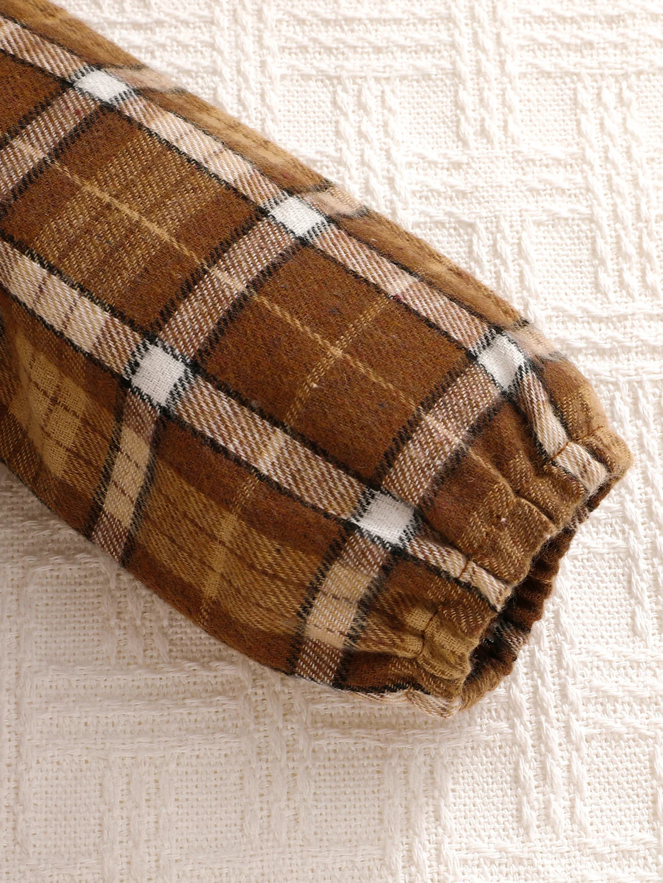 Cute Baby Boy Plaid Print Jumpsuit with Bow Tie Checkered Beret 251022