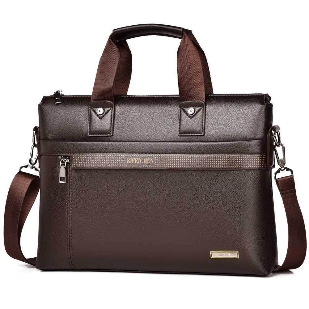 2024 New Brand Men Briefcase Bag High Quality Business PU Leather Shoulder Messenger Bags Office Handbag A4 Document Laptop Bag W251022