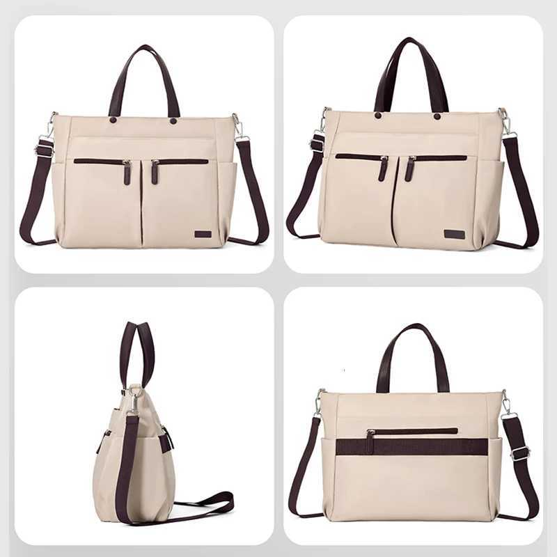 Laptop Bag Nylon casual ladies laptop bag daily commuting briefcase lightweight double main pocket singleshoulder bag W251022