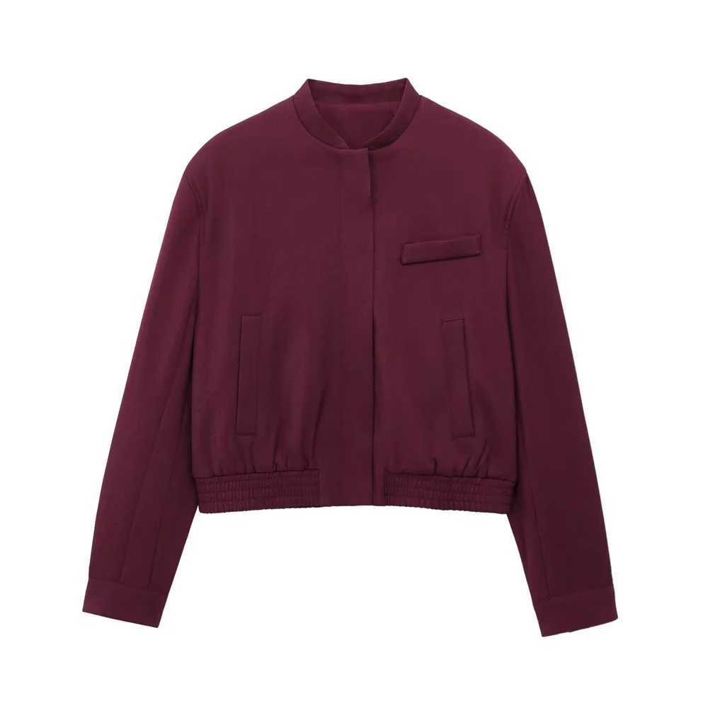 Spring and Summer New Womens Fashion Zipper Decoration Pilot Jacket Simple High Waist Casual Folded Pants SetT251022