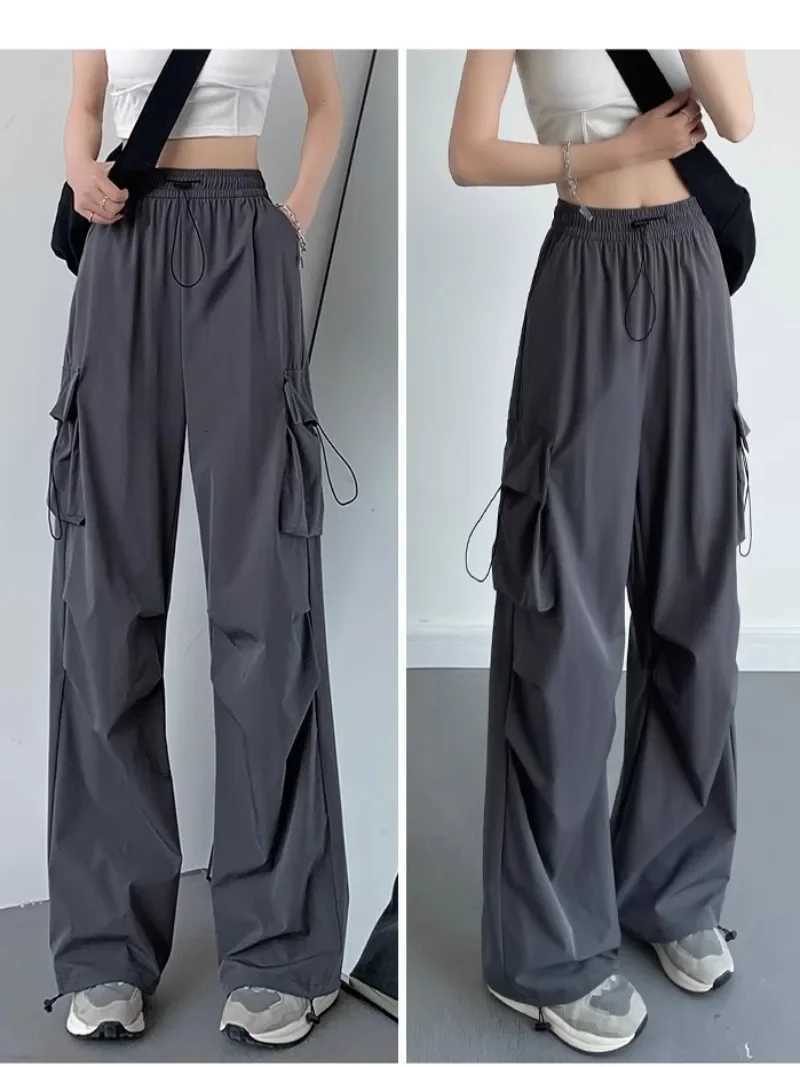 Cargo Pant Women Wide Leg Pants Summer Autumn Fashion Female High Waist Streetwear Loose Casual Pants Straight TrousersT251022