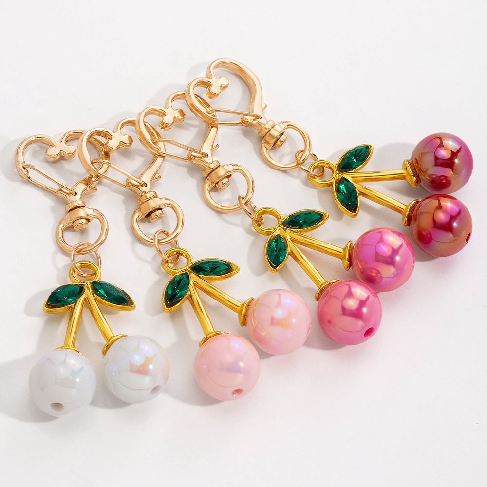 cherry exquisite car keychain multicolor fashion women's bag pendant accessories