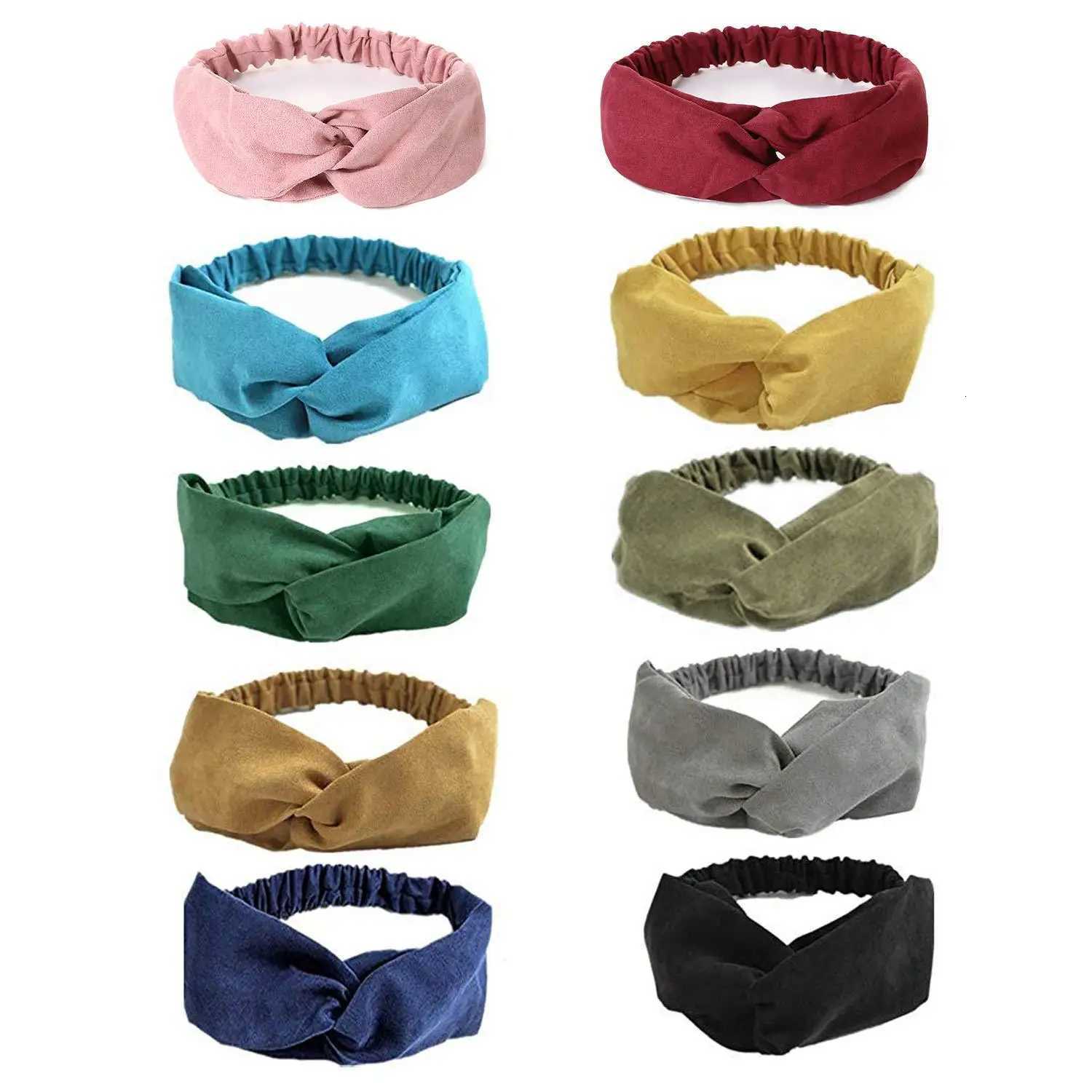 New Design Fashion Women Summer Style Headbands Bohemian Girl Cross Turban Bandage Bandanas Hairbands Hair Accessories V251022