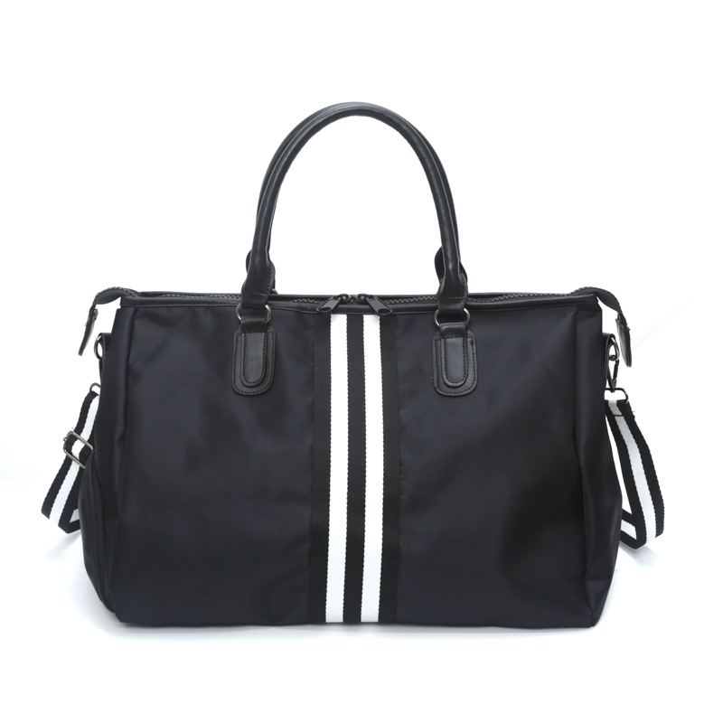 Waterproof Nylon Sports Duffle Bag, Large Capacity Lightweight Gym Bag for Men & Women, Short Trip Travel Yoga Pack with Shoe Compartment