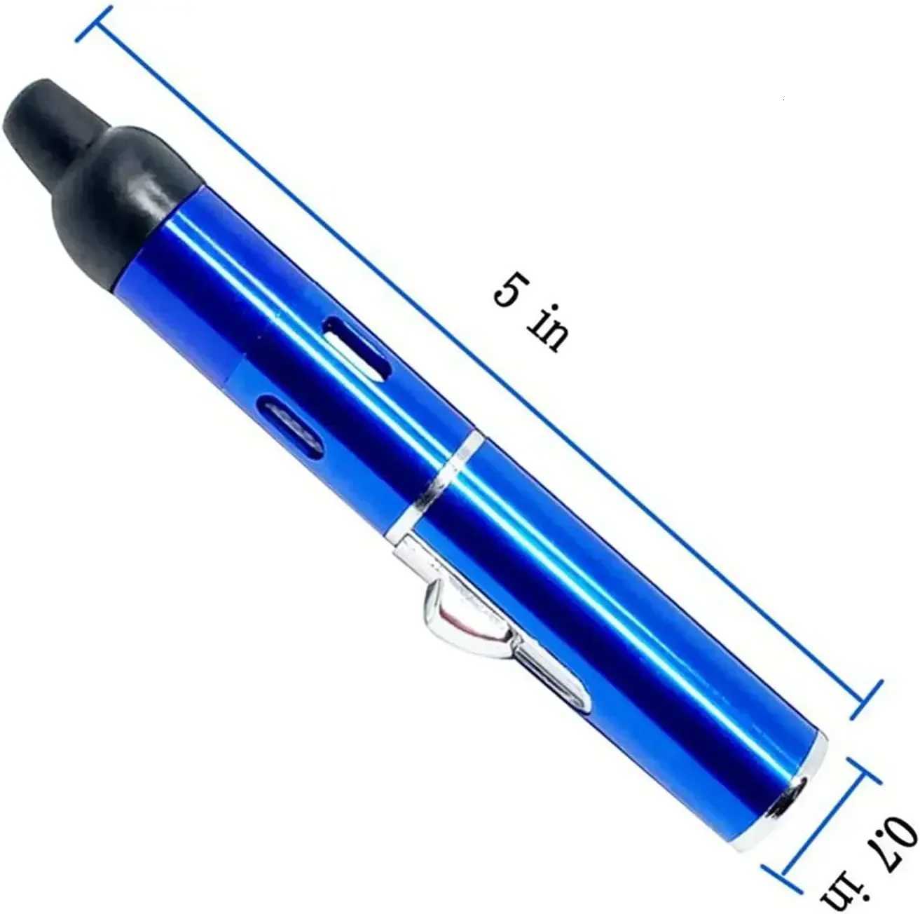 NEW Metal Direct Long Pen Spray Blue Flame Igniter Aromatherapy Lighter Portable LoopInflatable Lighter Cigarette Accessories C251022
