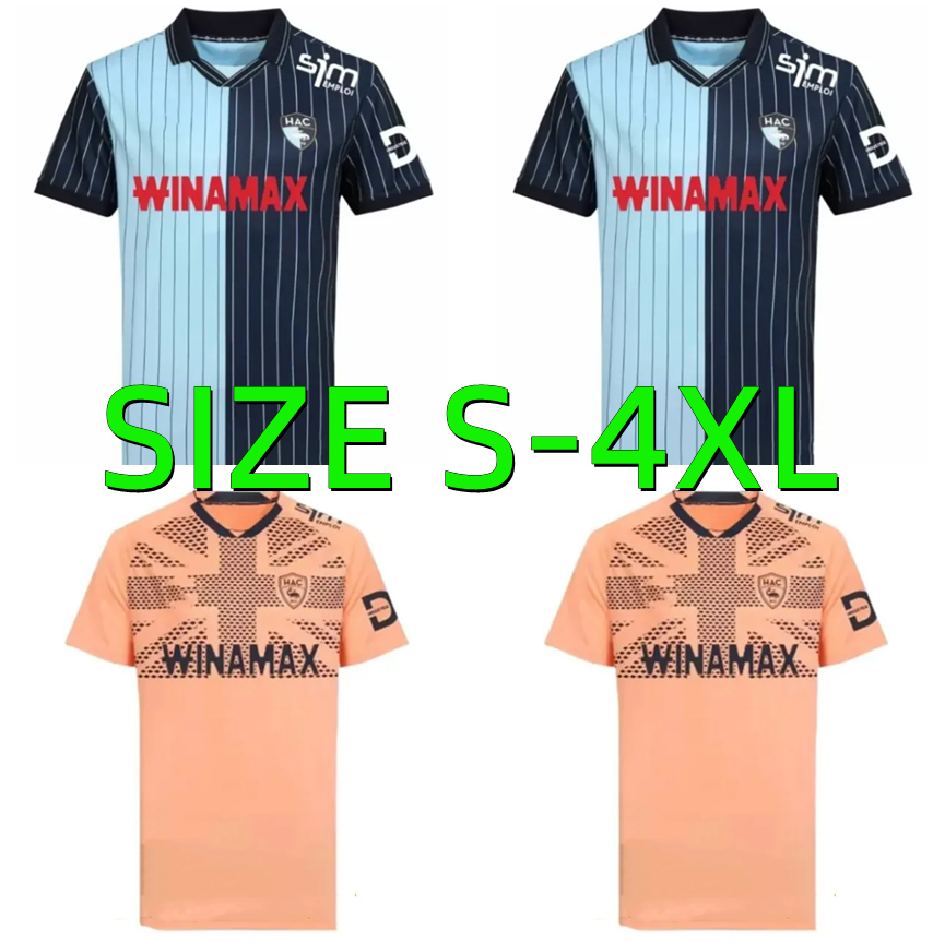 XXXL 4XL 25 26 Le Havre Kinkoue soccer jerseys Home Away 2025 2026 maillots de foot Casimir Toure camisetas de football shirt Kechta Operi men kids kit uniform
