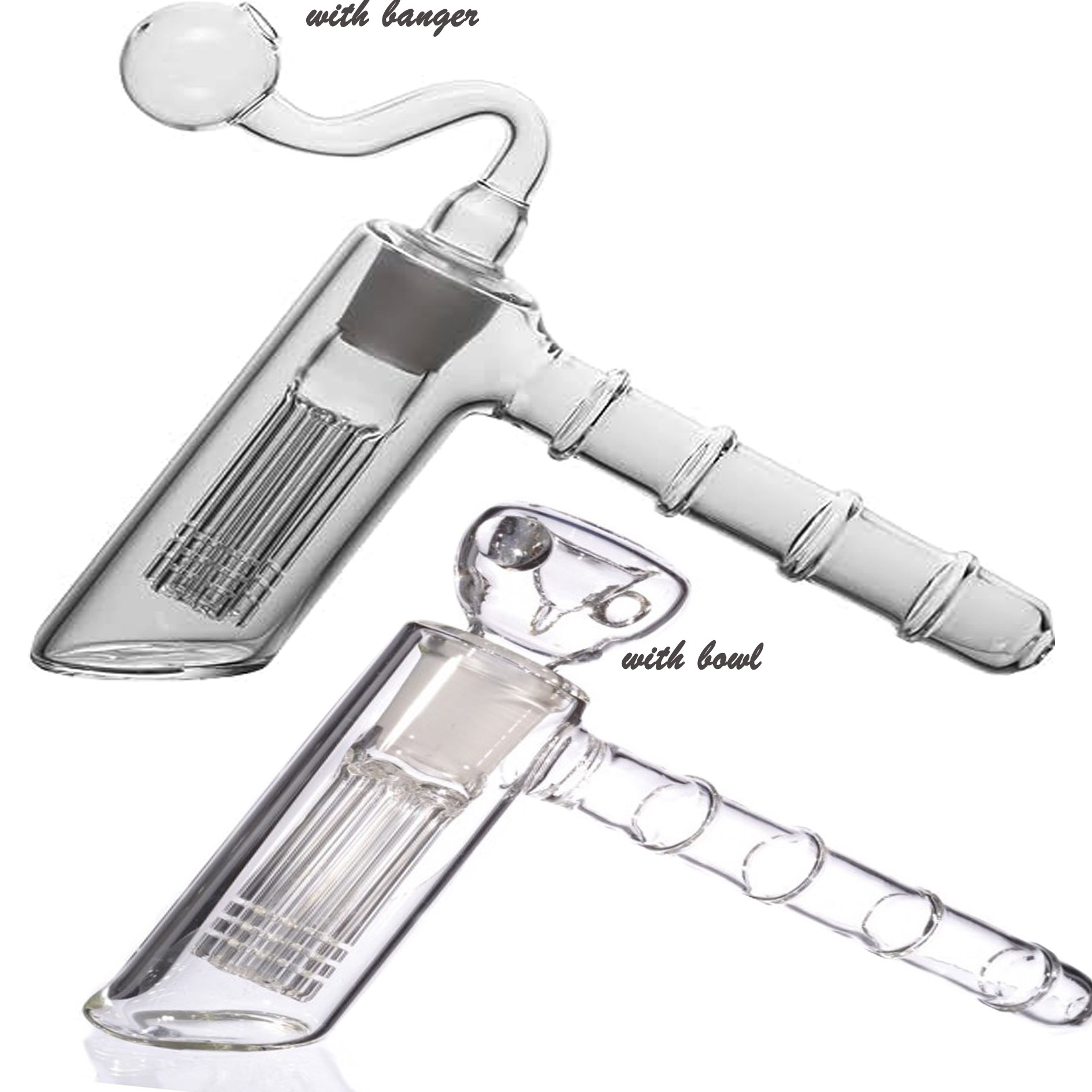 Hammer Glass Water Pipes Bubblers Hand Made Smoking Pipe Diffuse Downstem Glass Water Bongs Bubbler Accessory