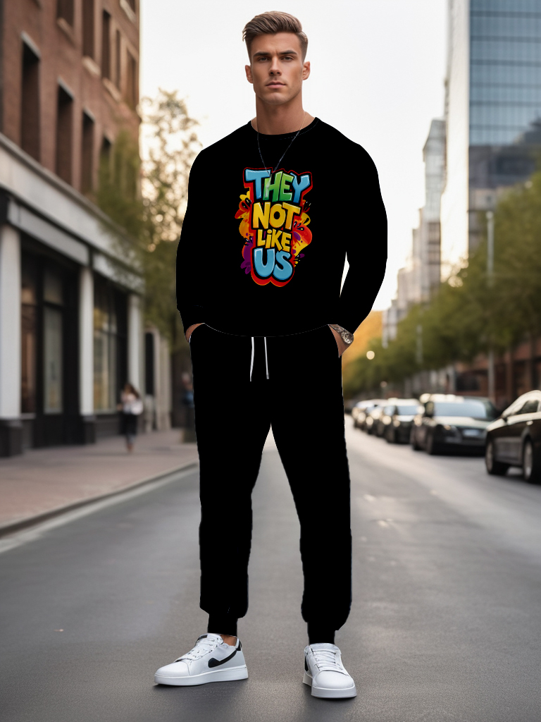 Men's Brown Knitted Cotton Blend Long Sleeve Round Neck Sweatshirt Ankle-Length Casual T-Shirt Comfortable Outdoor Wear - YLWY00162