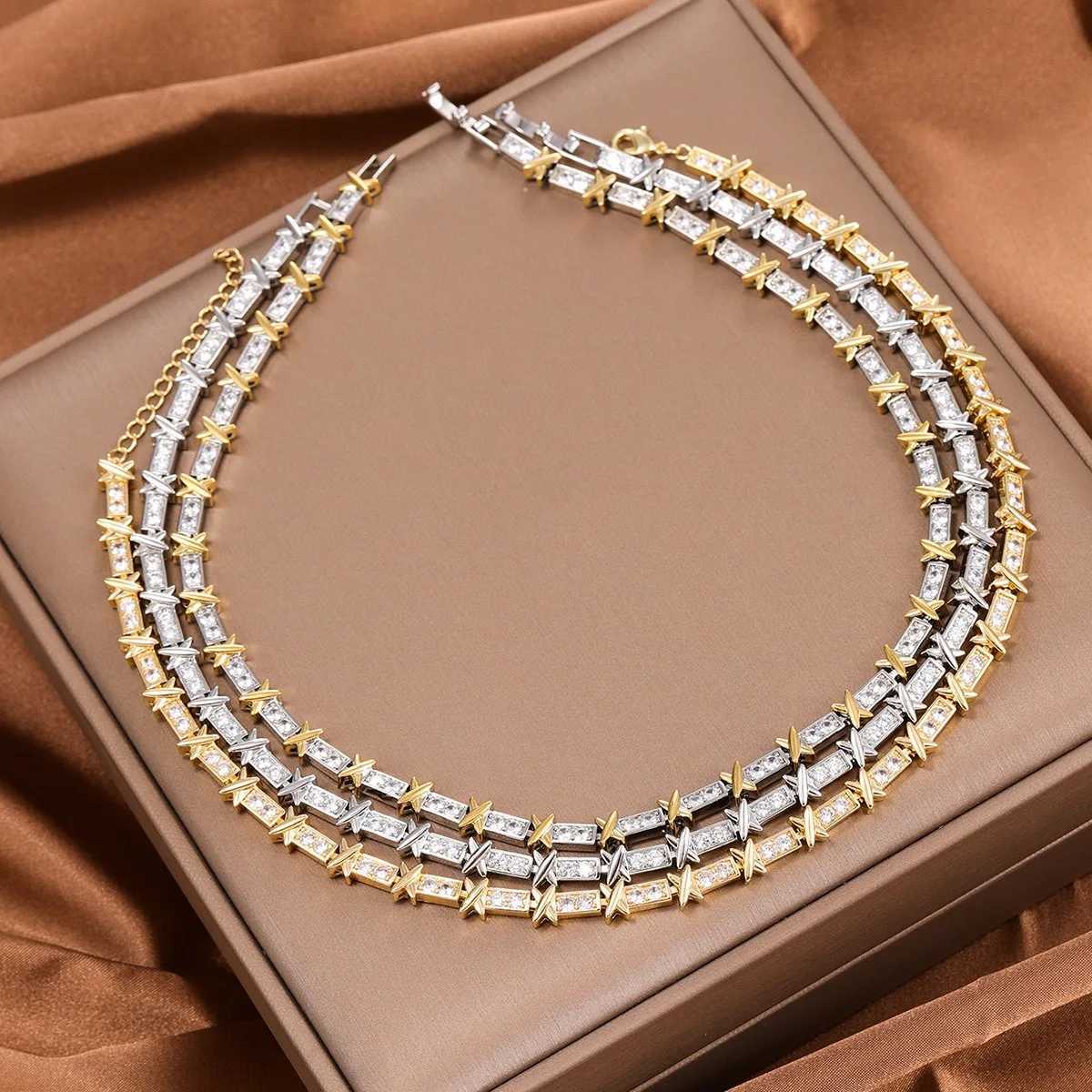 1Pc Womens Copper Inlaid Zircon HighEnd Luxury Necklace HighEnd Fashion Simple Series Suitable For Banquets And Parties V251022