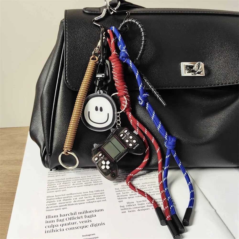 Ins keychain Multi element bag pendant DIY Handmade woven rope game machine decoration J251121