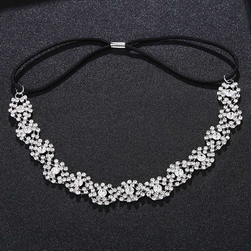 Full Diamond Claw Chain Hairband Classic Stretch Headband For Women and Girls Queens Party Tiara Jewelry Accessories V251022