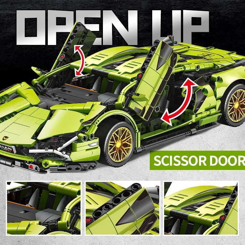 2024 Technical Bugattied Building Blocks Lamborghinis Hypercar Racing Car Model Assemble Vehicle Bricks Toys For Boys Kids Gifts J251022