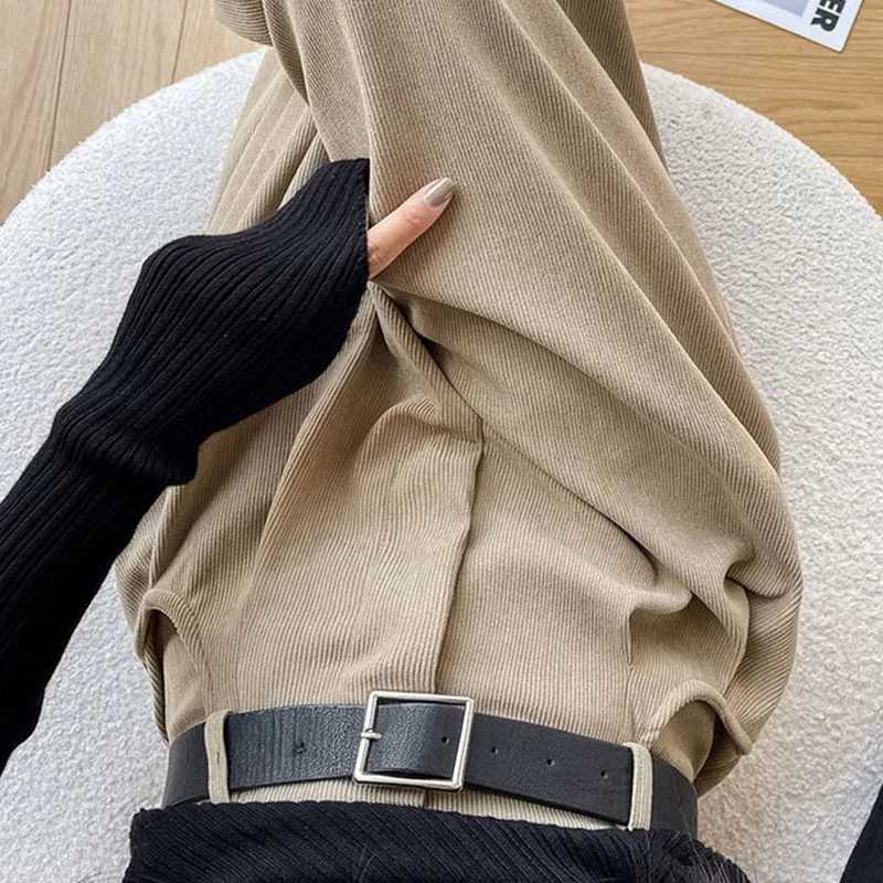 Womens Pants Autumn Winter Corduroy High Waist Wide Leg Pants for Women Casual Trousers Female Straight Pants Women Clothes NewT251022