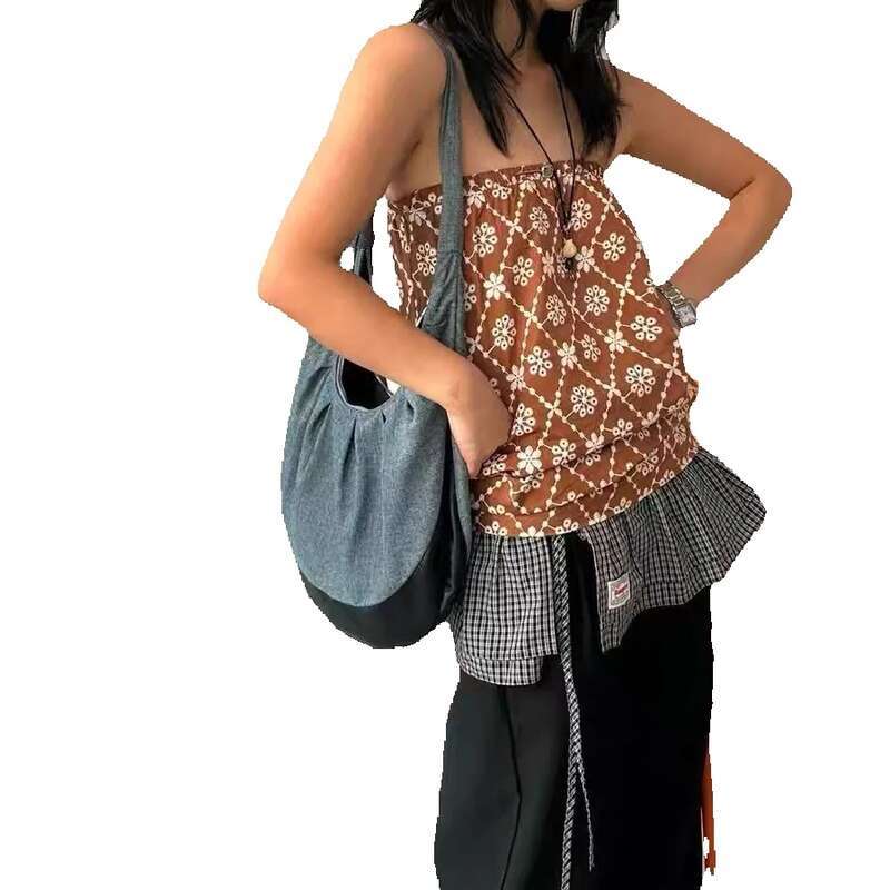 Pleated Design Shoulder Handbag Casual Daily Personalized Niche Simple Commuting