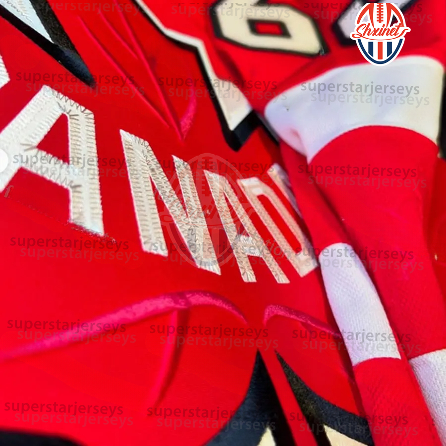 Sidney Crosby 87 Hockey Jersey 97 16 61 8 29 - Long Sleeve Team Adult/Youth 4-Nation Premium Red Hockey Jerseys