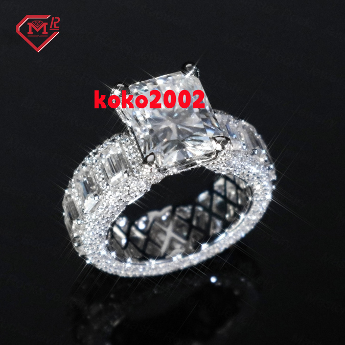 IGI Certified CVD Diamond Ring Engagement Woman Men 925 Silver Custom Classic Lab Grown Diamond Ring