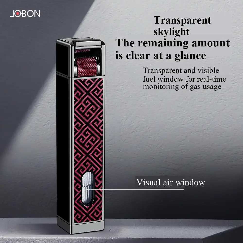 JOBON Mini Fashion Metal Lighter Direct Blue Flame Portable High Beauty Cigarette Accessory Boyfriend Trendy Gift C251022