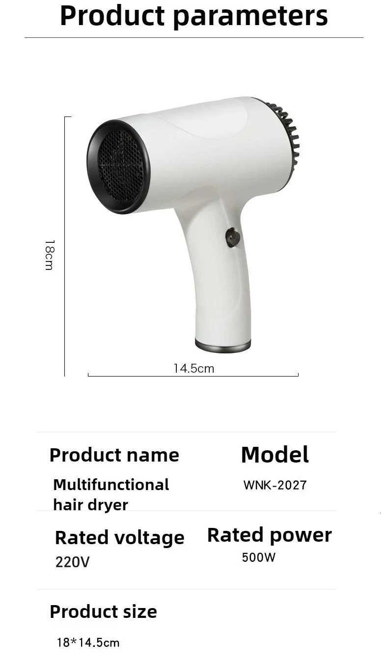 Wireless Portable Hair Dryer 1000W Highpower Household Quickdrying Hair Dryer Charging and Plugging in Dualpurpose Low NoiseXJ251022