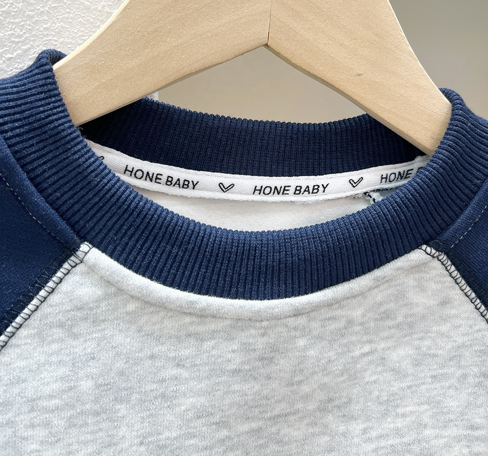 2025 Boys' Fall Hoodie Set New Trendy Kids' Outfit for Toddler & Older Children (Spring & Autumn) Pullover Sweatshirt