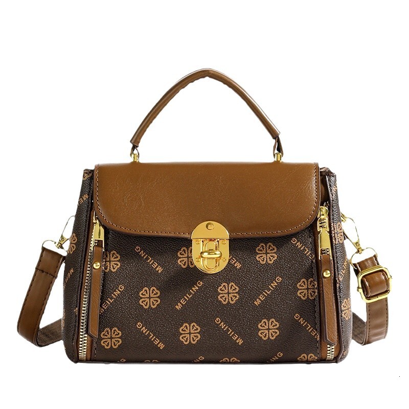 Luxury Brand Designer Bag Letter Print Handbag Women's Small Square Bag New Autumn High-End Exquisite Shoulder Crossbody Bag