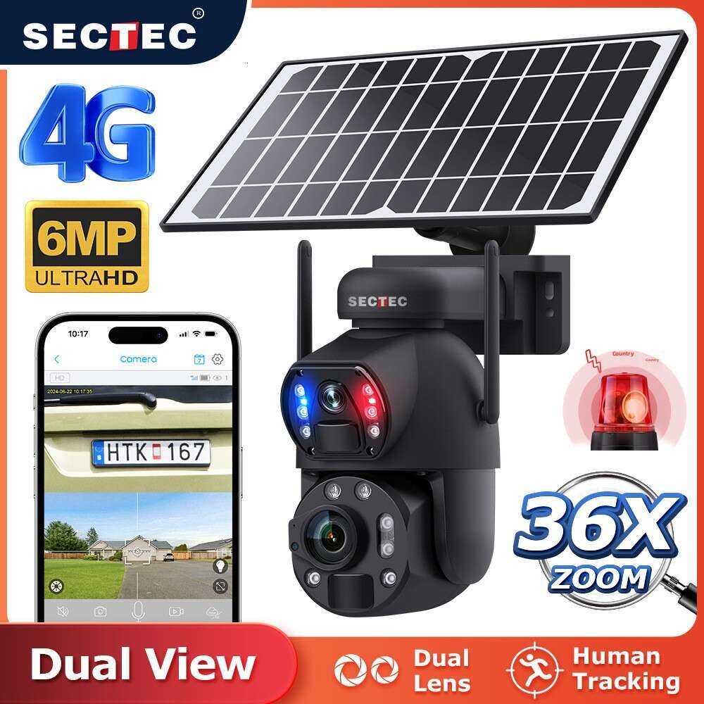 4G Solar 36X Optical Zoom Full Color Infrared Night Vision WiFi Low Power Consumption Surveillance Camera