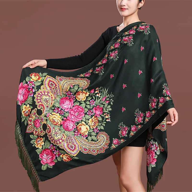 2024 Print Shawls Female Designer Women Winter Scarf Flower Bufandas Foulard Warm Hijab Wraps Travel Stoles J251118