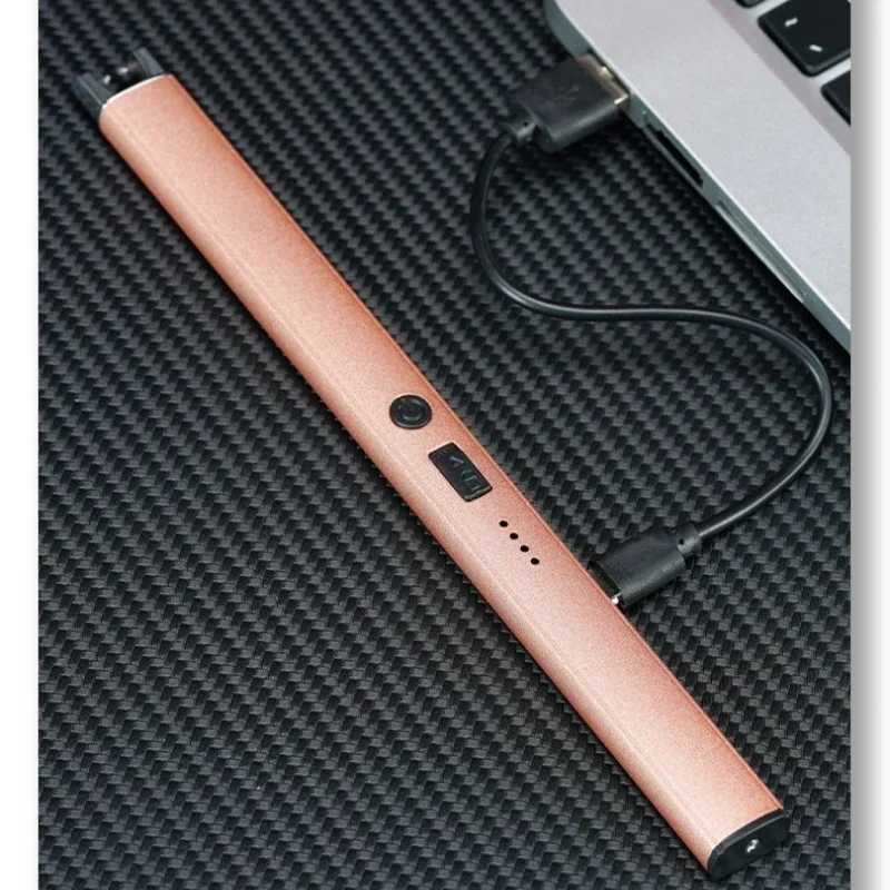 HOT Windproof Pulse Arc Ignition Electronic Lighter Safety Lock Battery Display Outdoor BBQ Kitchen Igniter USB Electric Lighter C251022