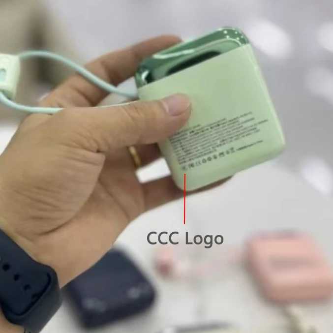 CCC 20000mAh Mini Power Bank 66W Super Fast Charging Builtin USBC Cable PD30QC30 Certified Portable Charger TravelFriendly J251114