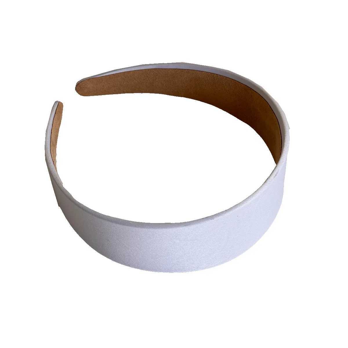 White widebrimmed satin headband womens 2025 new highend hairpin summer daily wear high skull top hair band accesorios new in V251022