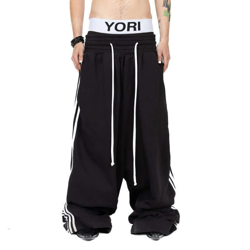 American Street Style Double Casual for Men and Women Y2K Harajuku Straight Pants High Waist Hip Hop Sweatpants