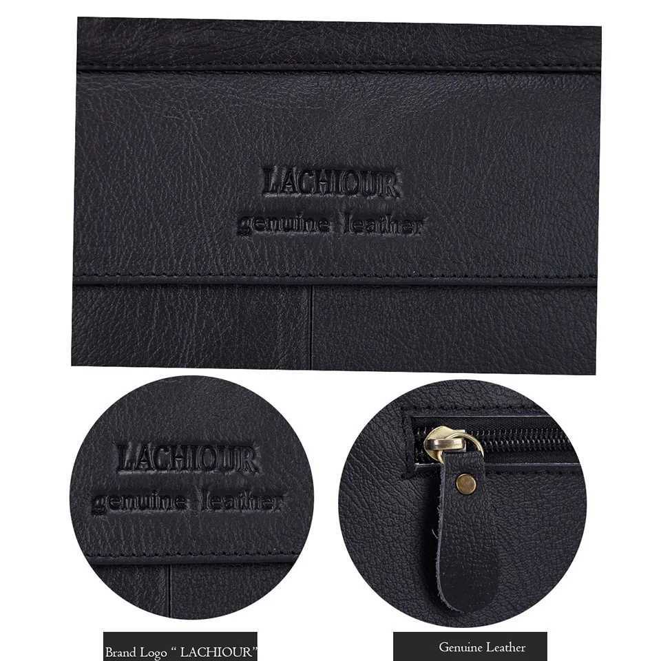 Mens Fashion Genuine Leather Briefcase Large A4 Document Shoulder Bag 14 Inch Laptop Messenger Tote Handbag Male W251022