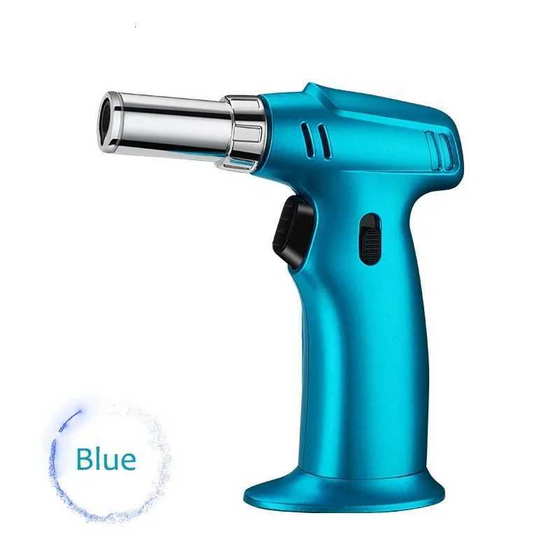 With safety lock and adjustable flame torch lighter refillable butane gas kitchen cooking jet lighterNO GAS C251022
