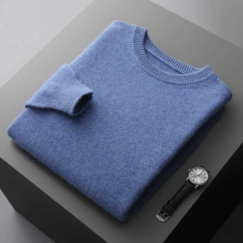 Simple Men Sweater 100 Merino Wool Pullover Autumn Winter Knitwear Oneck Casual Cashmere Solid Clothing Top Basics Inside JoinXJ251022