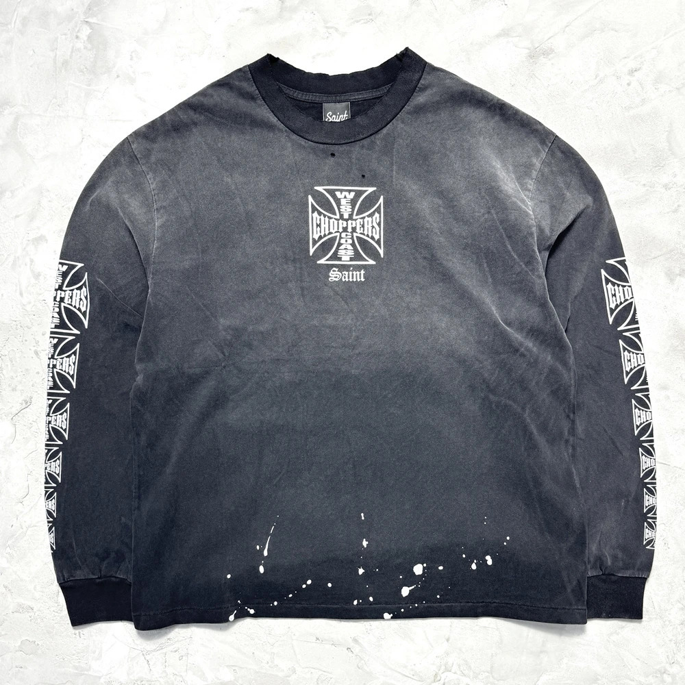 Yao Fashion Oversize Baggy Casual Streetwear Vintage Long Sleeve Tops Tee Graphics Print Retro T Shirt For Men 251020