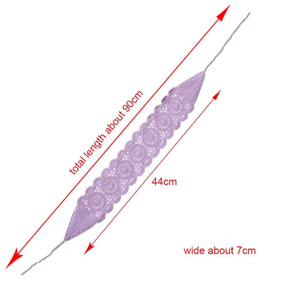 Haimeikang New Crochet Hair Band Women Scarf Solid Color Knitting Headbands Bandanas Wide Elastic Hairbands Fashion Accessories V251022