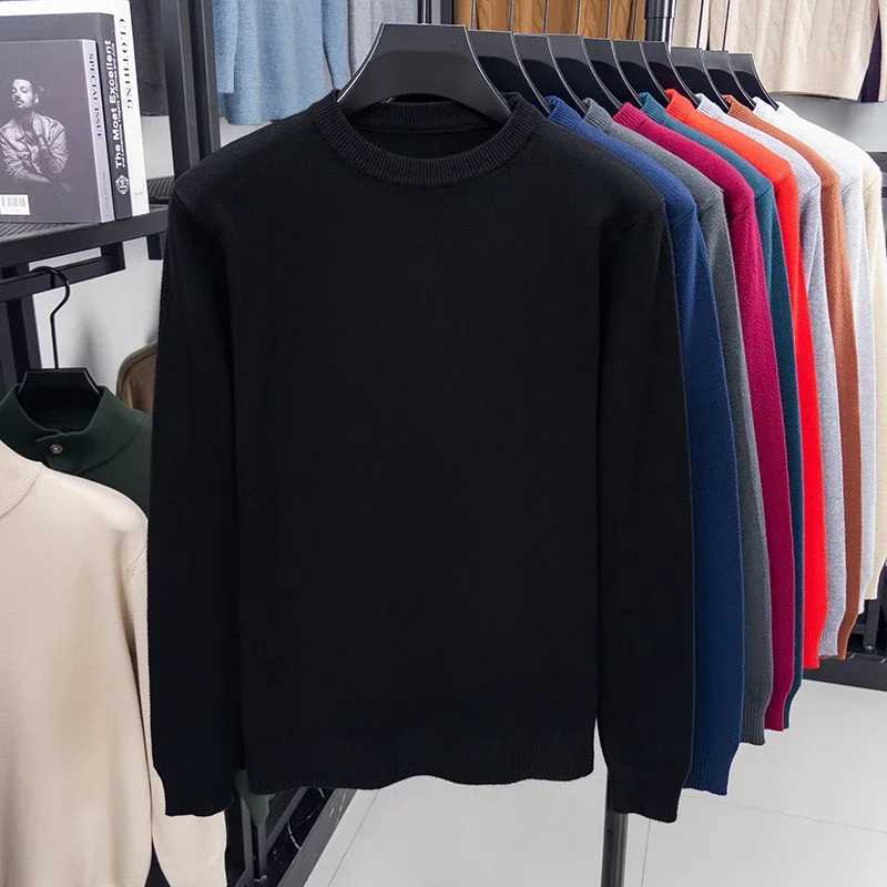 2025 New Mens Casual Sweater Round Neck Long SLeeve Knitted Sweater Pattern Fashion Versatile TopXJ251022