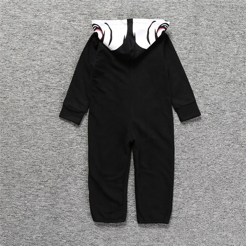 Baby Kids Halloween Clothing Skull Print Toddler Boys Girls Rompers Hooded Jumpsuit Bebe Trick Clothes Zipper Outfits 251022