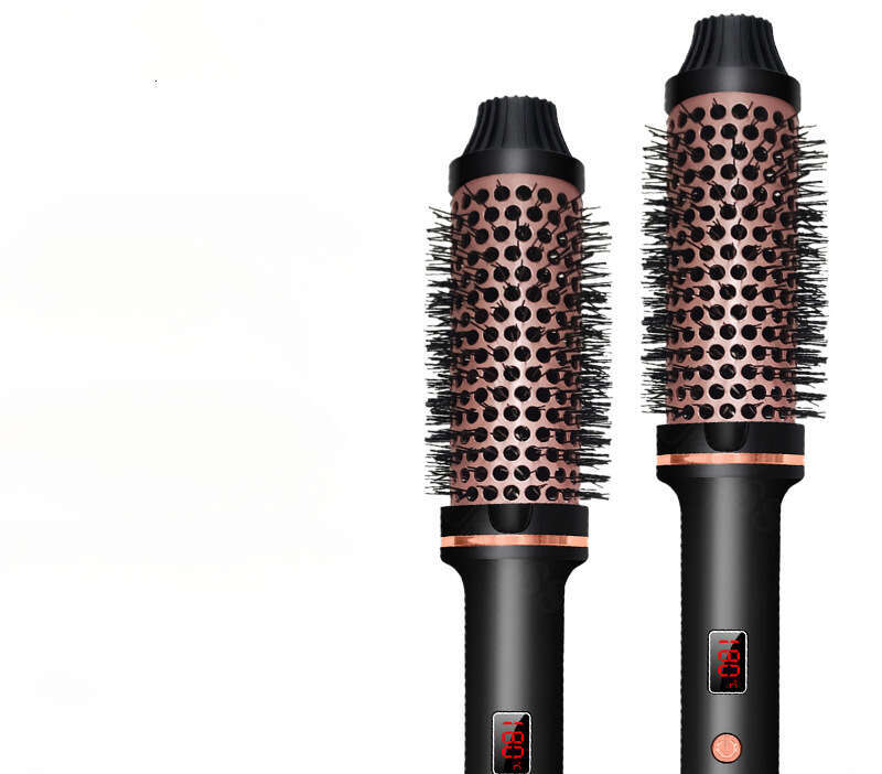 Famous Brand Designer Digital Display Adjustable Constant Temperature Roller Cylinder Comb Iron Curling Tool Dual Use For Straight And Curly Hair