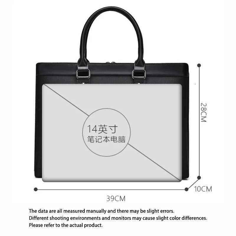High Quality Mens Casual Briefcase Business Messenger Handbags Luxury Men 14 Inch Computer Bags Sac A Main Pour Hommes W251022