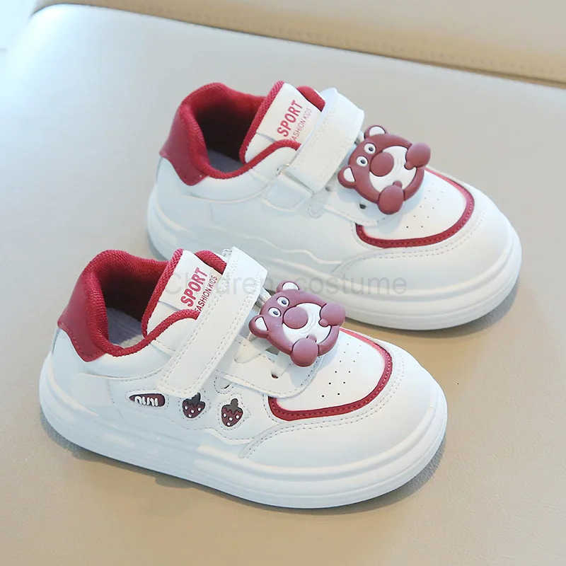 Disney Childrens sports shoes 2025 spring edition boys casual board shoes cartoon girls bread shoes soft soled baby white shoes H251022