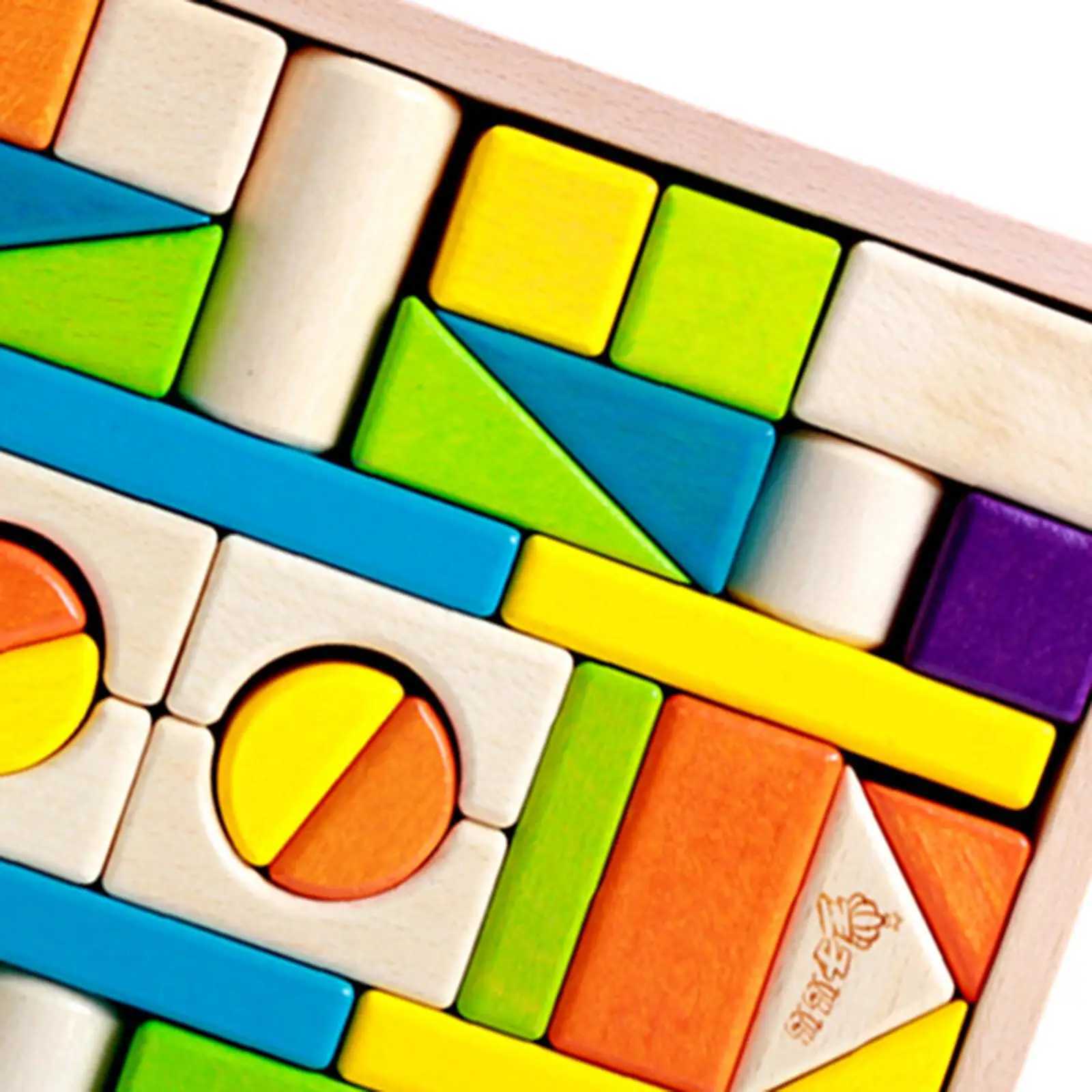 Wooden Blocks in Different Colors and Shapes Indoor Activity J251022