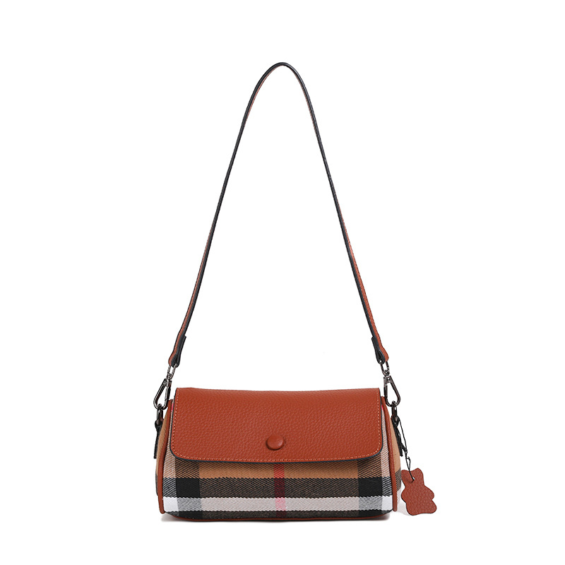 Designer free shipping Plaid tote bag women bag shoulder bag crossbody bag versatile large capacity handbag resistant white plain