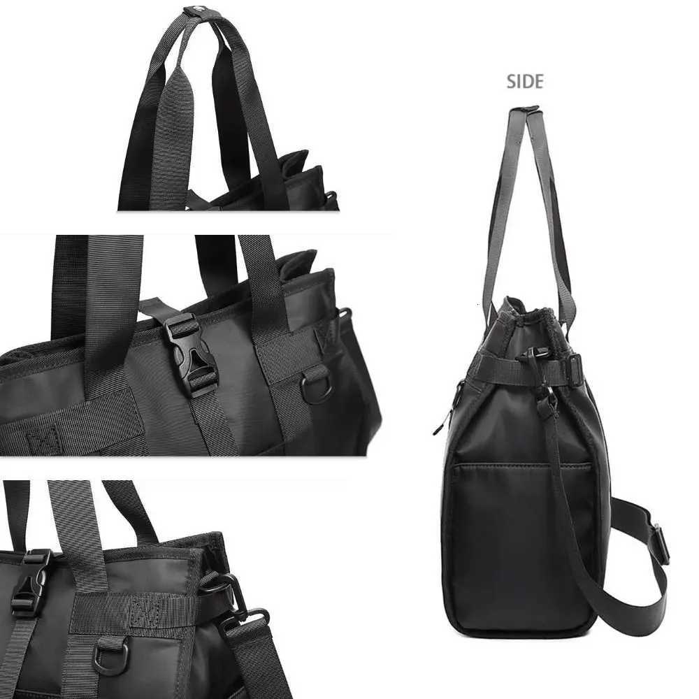 Durable Large Capacity Oxford Briefcase Solid Color Waterproof Men Handbag Multifunctional Portable Oxford Crossbody Bag Work W251022