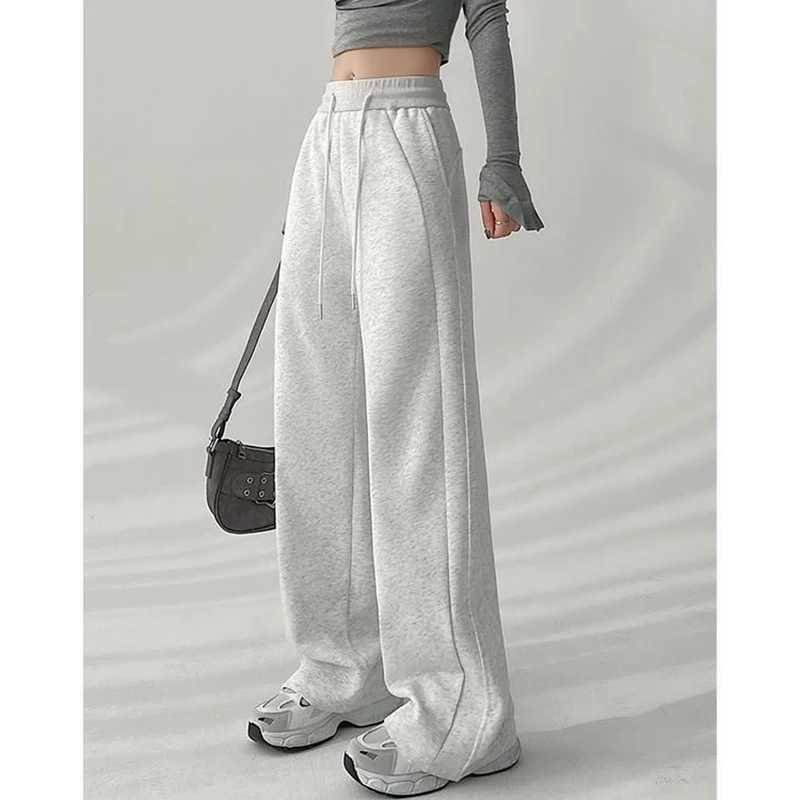 Women Fashion Casual High Waist Sweatpants Girls Comfortable Loose Fit Trousers Lady Classic Korean Wide Leg PantsT251022