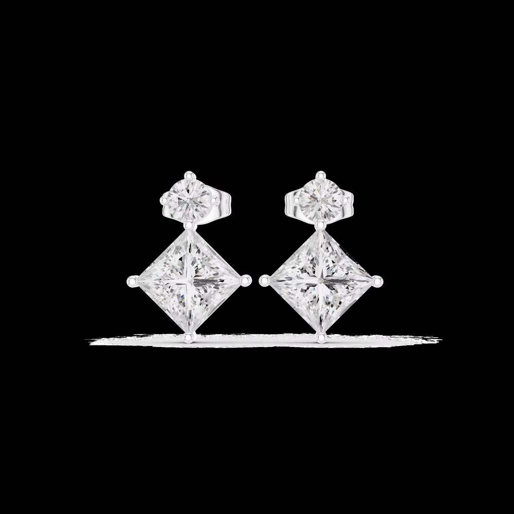 NIHAO Jewelry 10k Exquisite Silicon Stone Earrings, Suitable for Real Gold Girls