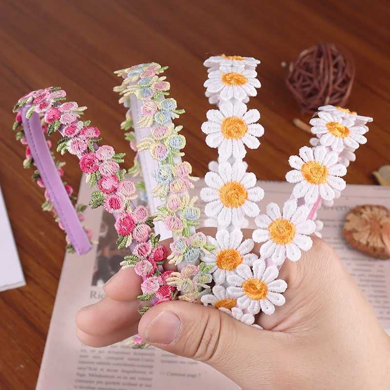 Boho Chic Daisy Girls Headbands Women Solid Embroidery Flower Hair Bands Candy Chrysanthemum Headwear Hair Accessories V251022