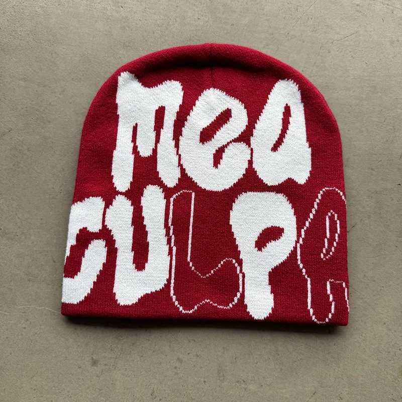 Alphabet Jacquard Knitted Hat for Men and Women Warm Knitted Hat Suitable for Outdoor Activities in Autumn and Winter Windproof J251022