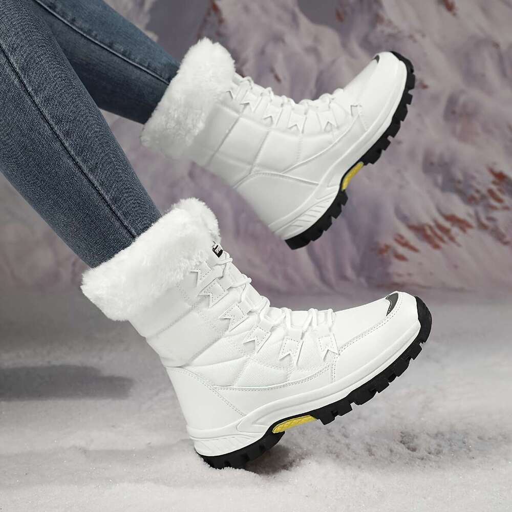Women's Warm Ankle Snow Boots, Winter Shoes With Plush Lining, Non-Slip Outdoor Short Boots.